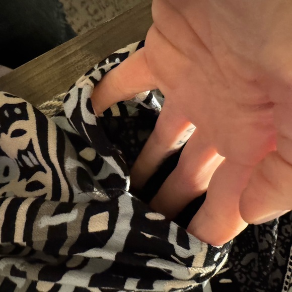 Free People Monochrome Patterned Long Sleeve Dress - Picture 6 of 9